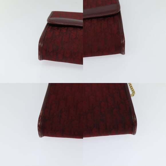 DIOR Trotter Canvas Chain Shoulder Bag Red - Picture 10 of 12